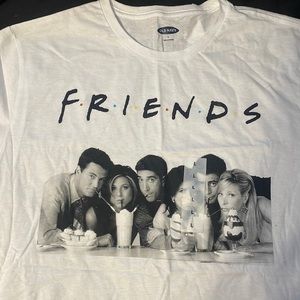 Old navy large white friends tv show T-shirt